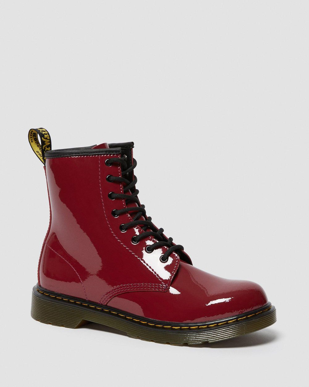 Dr Martens 1460 Patent Kožené Šnurovacie Topánkylar Detske ( Tmavo Červené ) SK 960-QMADTS